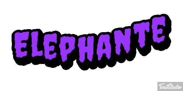 Éléphante Effet de texte