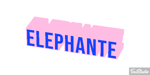 Éléphante Effet de texte