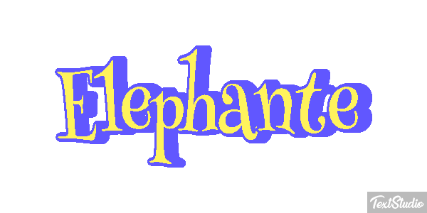 Éléphante Effet de texte