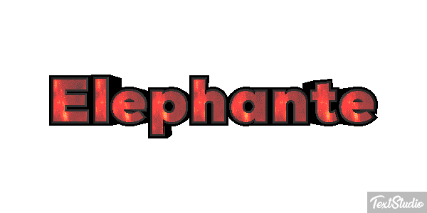 Éléphante Effet de texte