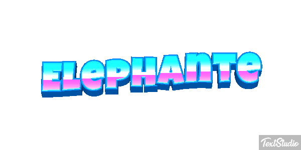 Éléphante Effet de texte