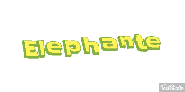 Éléphante Effet de texte