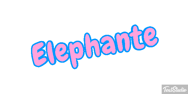 Éléphante Effet de texte