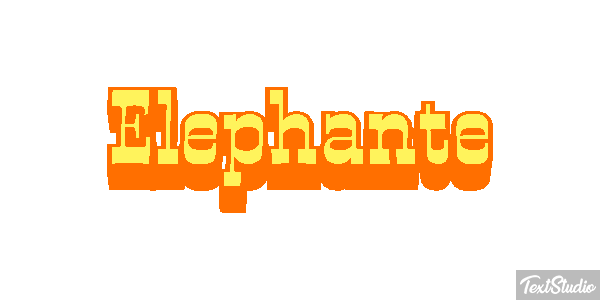 Éléphante Effet de texte