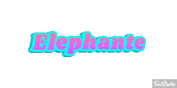 Éléphante Effet de texte