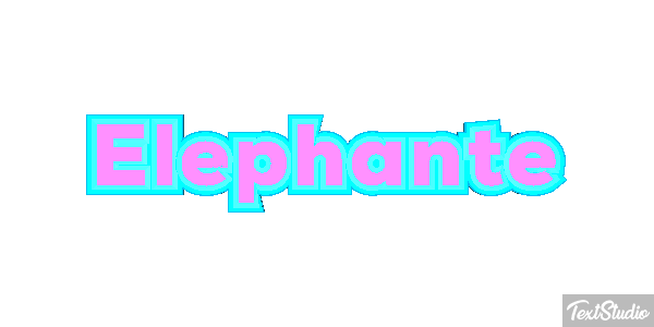 Éléphante Effet de texte