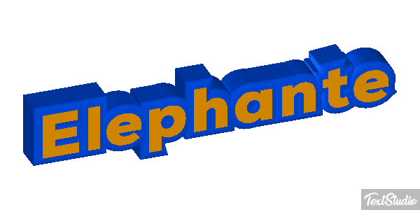 Éléphante Effet de texte