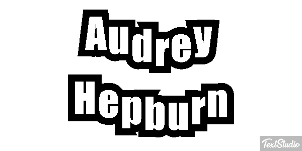 Audrey Hepburn Efeito do texto
