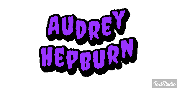 Audrey Hepburn Efeito do texto