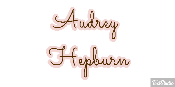 Audrey Hepburn Efeito do texto