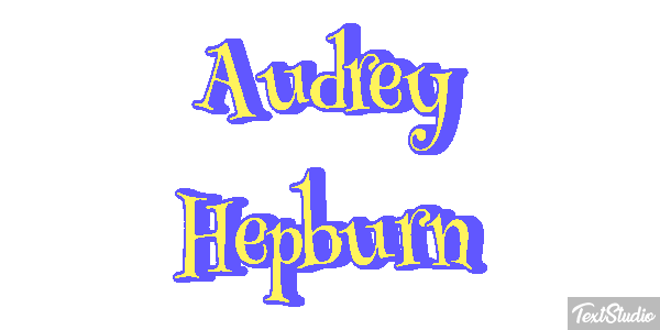 Audrey Hepburn Efeito do texto