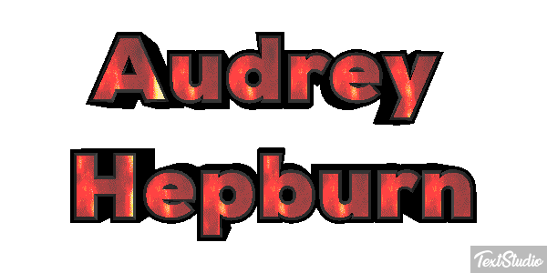 Audrey Hepburn Efeito do texto