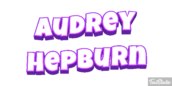 Audrey Hepburn Efeito do texto