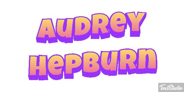 Audrey Hepburn Efeito do texto