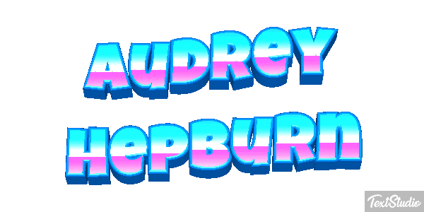 Audrey Hepburn Efeito do texto