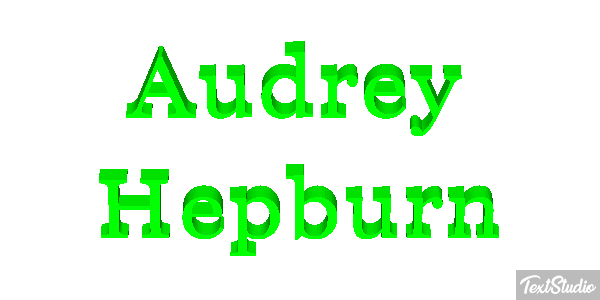 Audrey Hepburn Efeito do texto