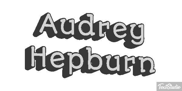 Audrey Hepburn Efeito do texto
