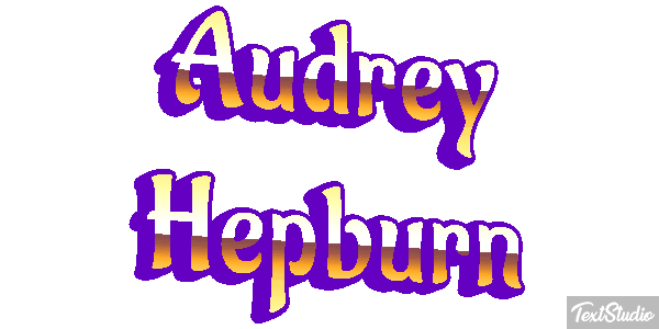 Audrey Hepburn Efeito do texto