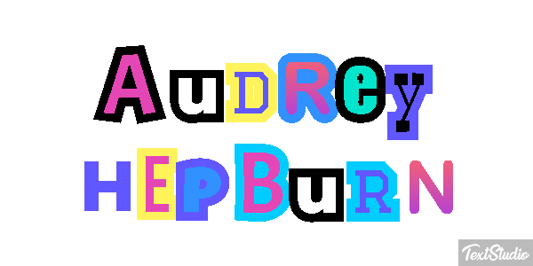 Audrey Hepburn Efeito do texto