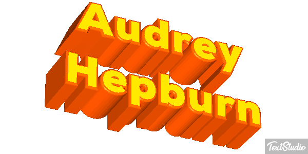 Audrey Hepburn Efeito do texto
