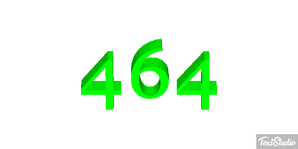 464 Tekst effect