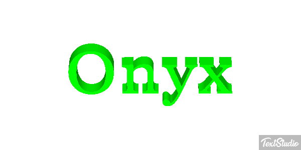 Onyx Texteffekt