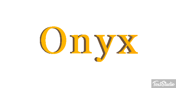 Onyx Texteffekt