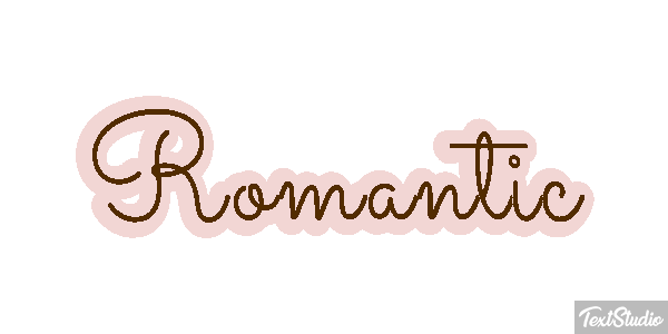 Romantic Text effect