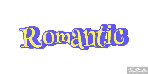 Romantic Text effect
