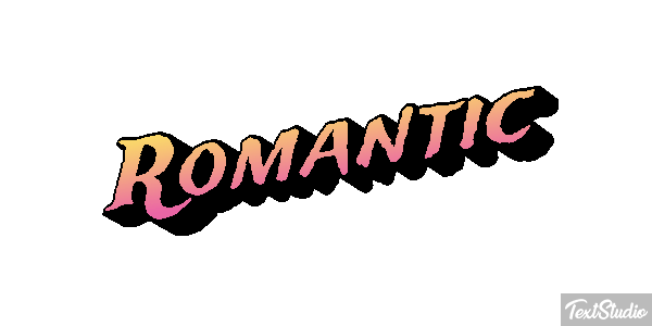 Romantic Text effect