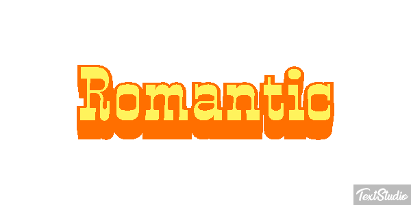 Romantic Text effect