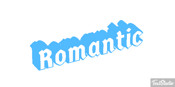 Romantic Text effect