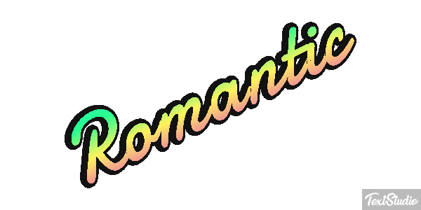 Romantic Text effect