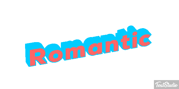 Romantic Text effect