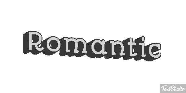 Romantic Text effect