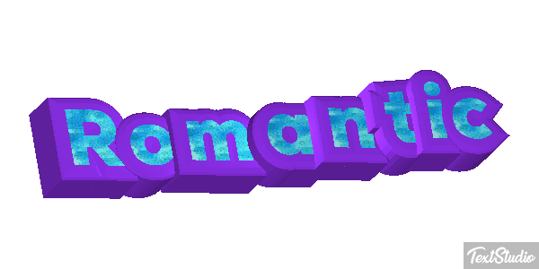 Romantic Text effect