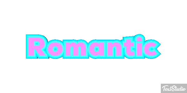 Romantic Text effect