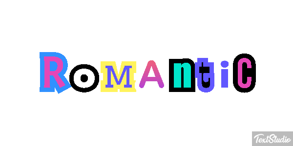 Romantic Text effect