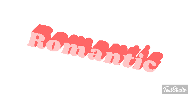 Romantic Text effect
