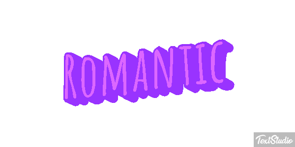 Romantic Text effect