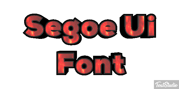 Segoe Ui Font Tekst effect