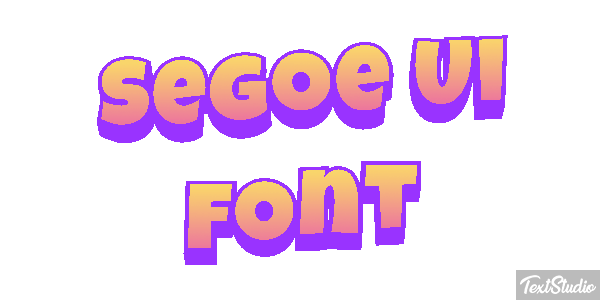 Segoe Ui Font Tekst effect