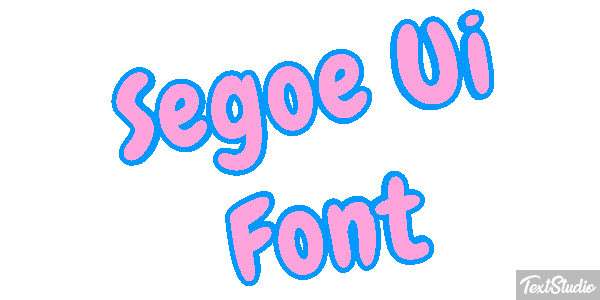 Segoe Ui Font Tekst effect