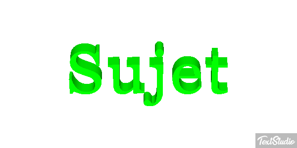 Sujet Effet de texte