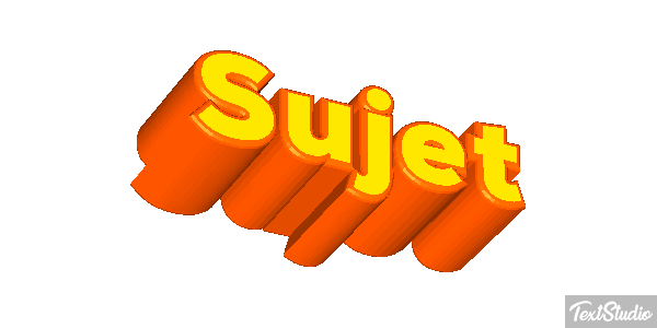 Sujet Effet de texte