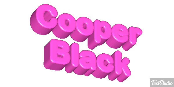 Cooper Black テキスト効果