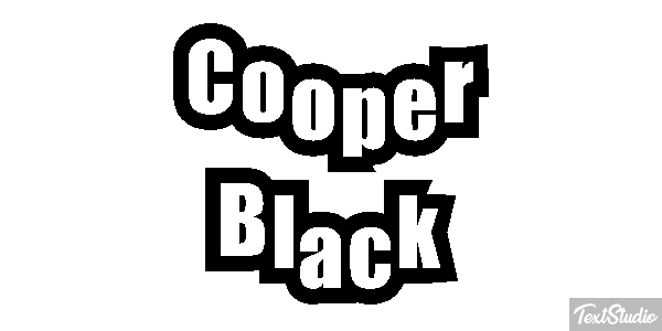 Cooper Black テキスト効果