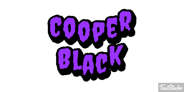 Cooper Black テキスト効果