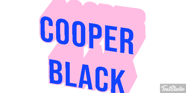 Cooper Black テキスト効果