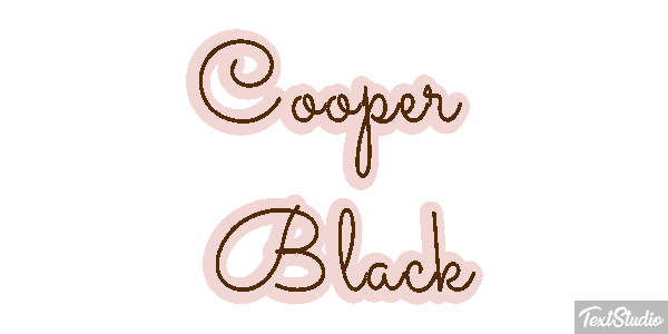 Cooper Black テキスト効果